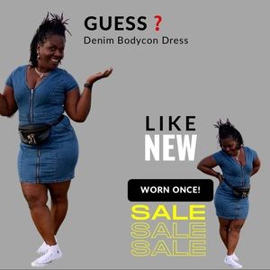 GUESS❓ Denim Bodycon Dress